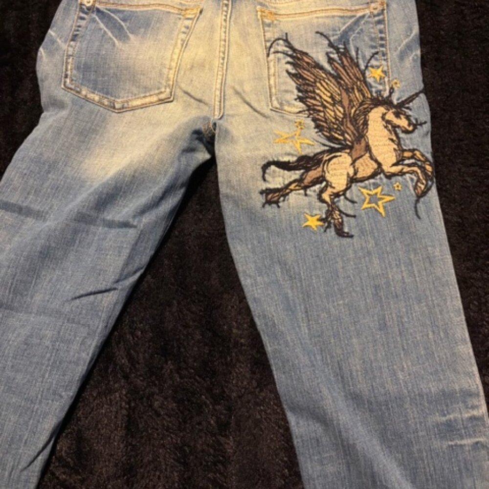 Super cool embroidered jeans